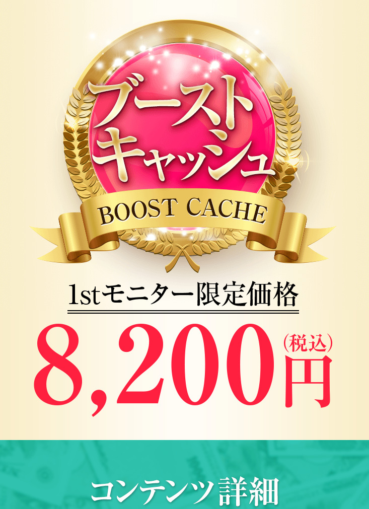ブーストキャッシュ（BOOSTCACHE）登録料8200円