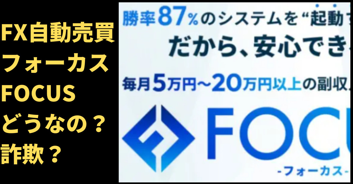FOCUS（フォーカス） FX自動売買はどうなの？及川夏師帆は詐欺師なのか？